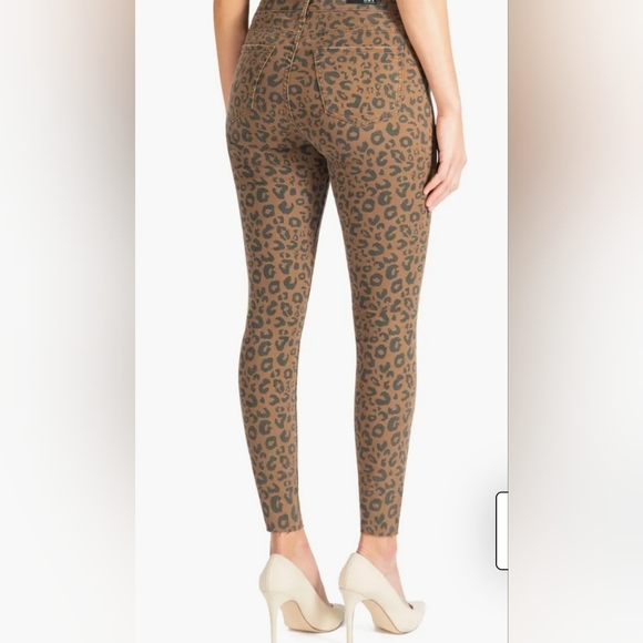 KUT Leopard Print Jeans Brown and Black - EUC Size 0 - Can Stretch To 28 Waist - Picture 2 of 4